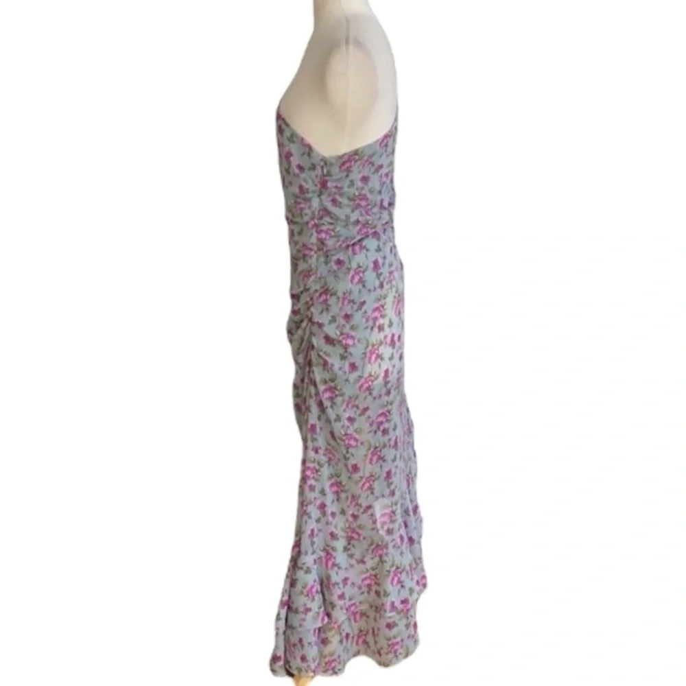 ASTR The Label Lisa Floral One-Shoulder Ruffle Midi Dress Size M NWOT Cottage
